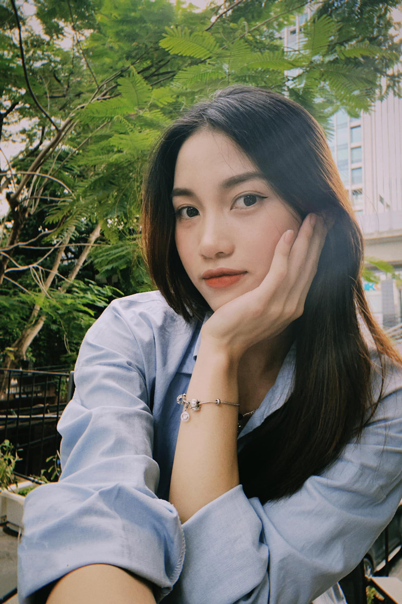 Volleyball Nguyen Thi Phuong 'catch trend' Liu Yifei, show off her clear beauty - Photo 7