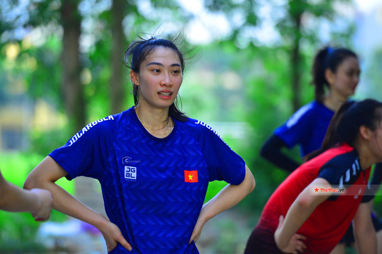 Watch the Stars of the National Women's Volleyball team training in Ninh Binh - Photo 9