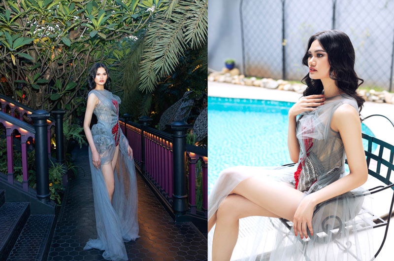 What did the former 1.10m long -legged volleyball player Miss Universe Vietnam say? - Photo 2