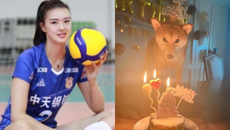 The first Chinese volleyball beauty is criticized for making a birthday for 'puppy' - photo 2