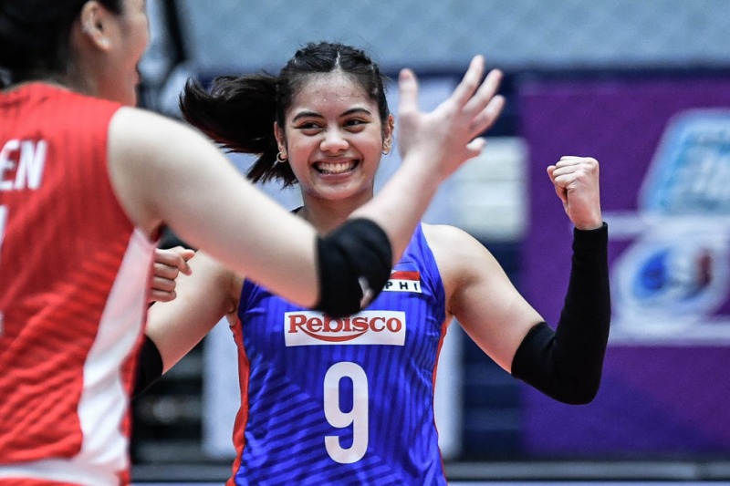 Filipino women's volleyball 'spinning', exchanging representatives of AVC Cup 2022 minutes - Photo 1