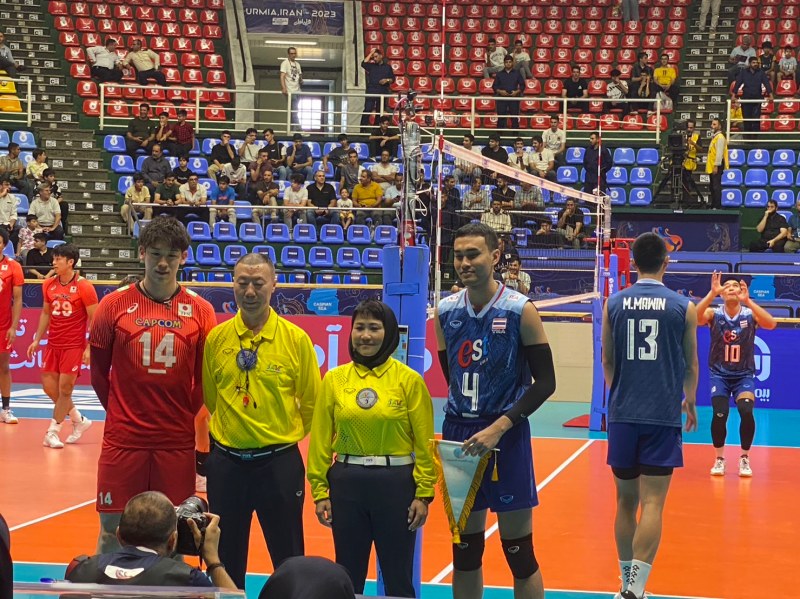 Recruiting Thai men's volleyball losing to Japan in the Asian Championship 2023 - Photo 1
