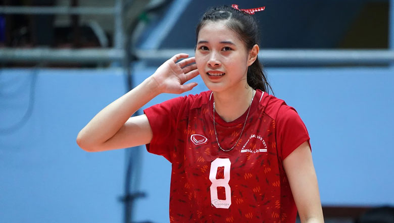 See the beauty of the volleyball Dang Thu Huyen after 1 year of breaking up the floor - Photo 1