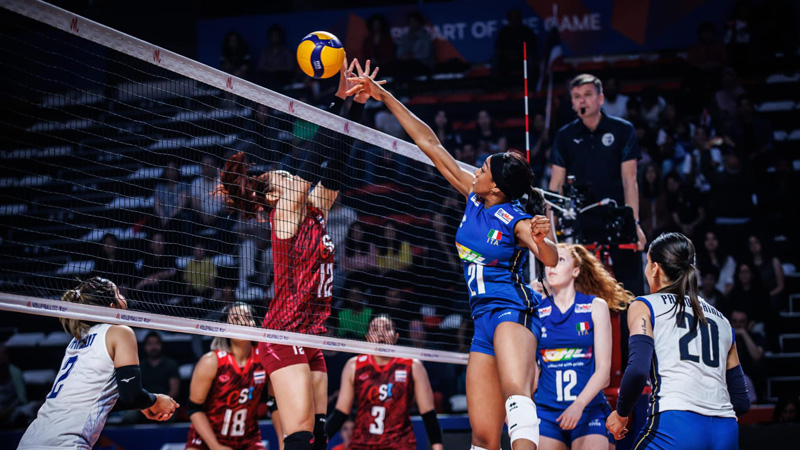 Thai women's volleyball receives double sadness on the opening day of Volleyball Nations League 2023 - Photo 1