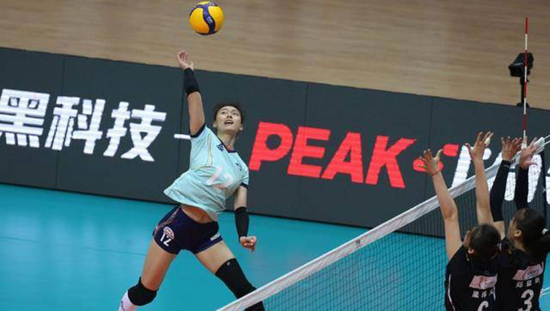 The 'scary' record appeared in the Chinese national championship volleyball tournament - Photo 1