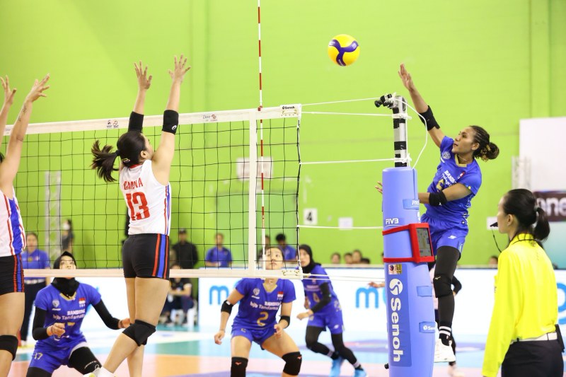 Hand recruiting Indonesian women's volleyball hard to defeat the Philippines, win the 3rd rank Sea V.League 2023 - Photo 1