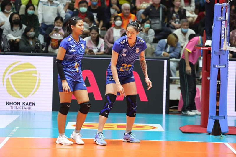 Tra Giang received the third consecutive defeat against the series of Thai volleyball stars - Photo 1